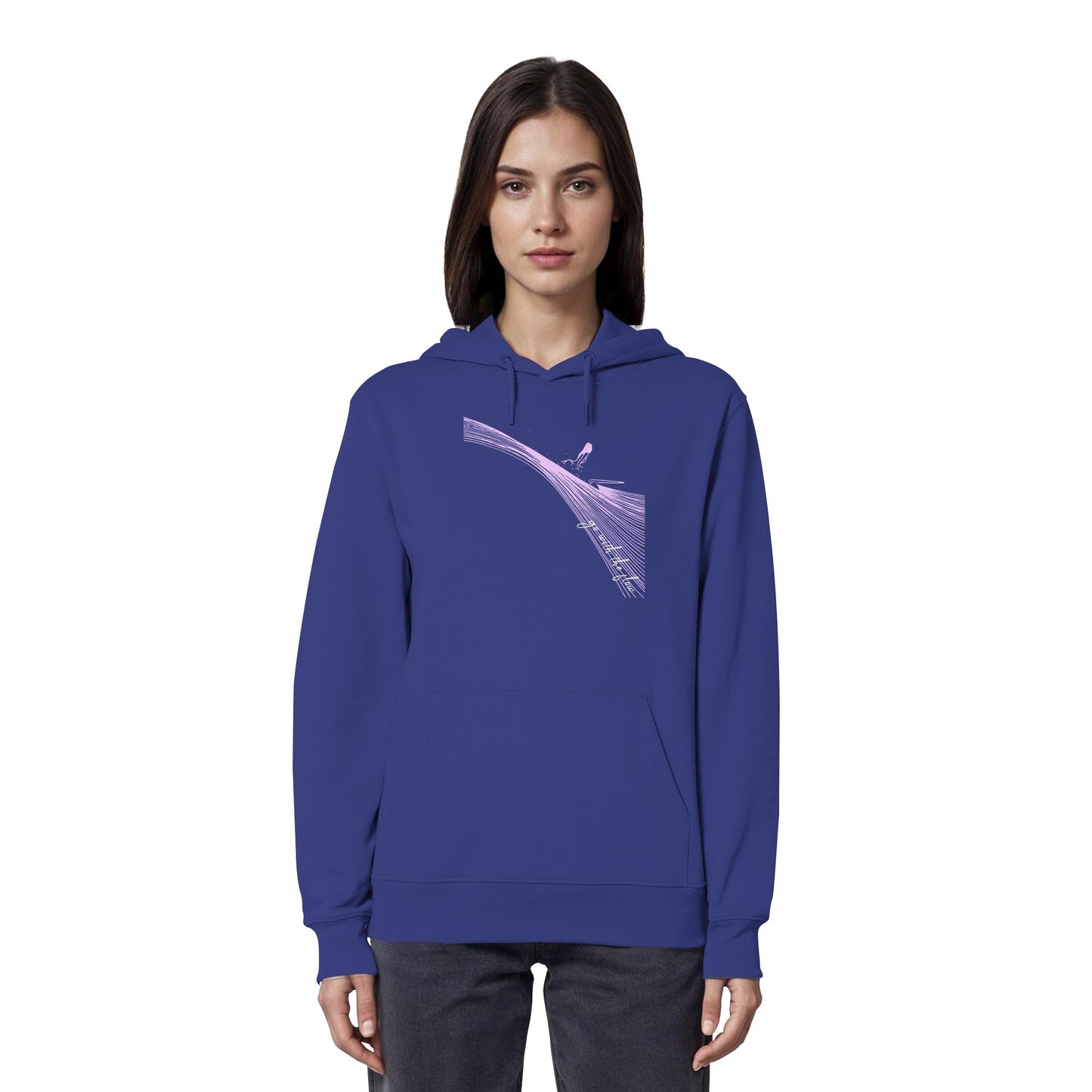 Surfgirl-go withe flow - Organic Hoodie