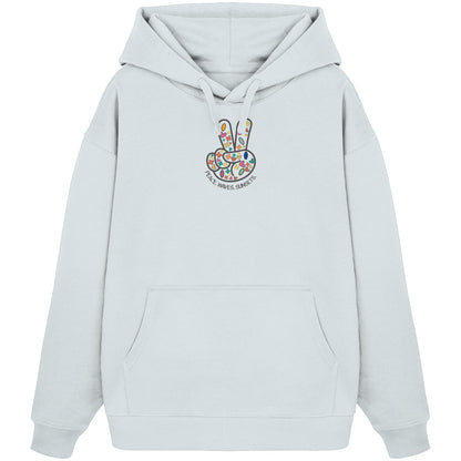 Peace. Waves. Sunsets. Frontdesign only - Organic Oversize Hoodie