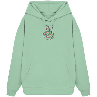 Peace. Waves. Sunsets. Frontdesign only - Organic Oversize Hoodie