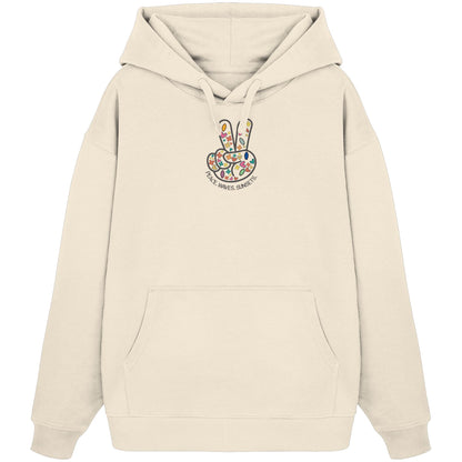 Peace. Waves. Sunsets. Frontdesign only - Organic Oversize Hoodie