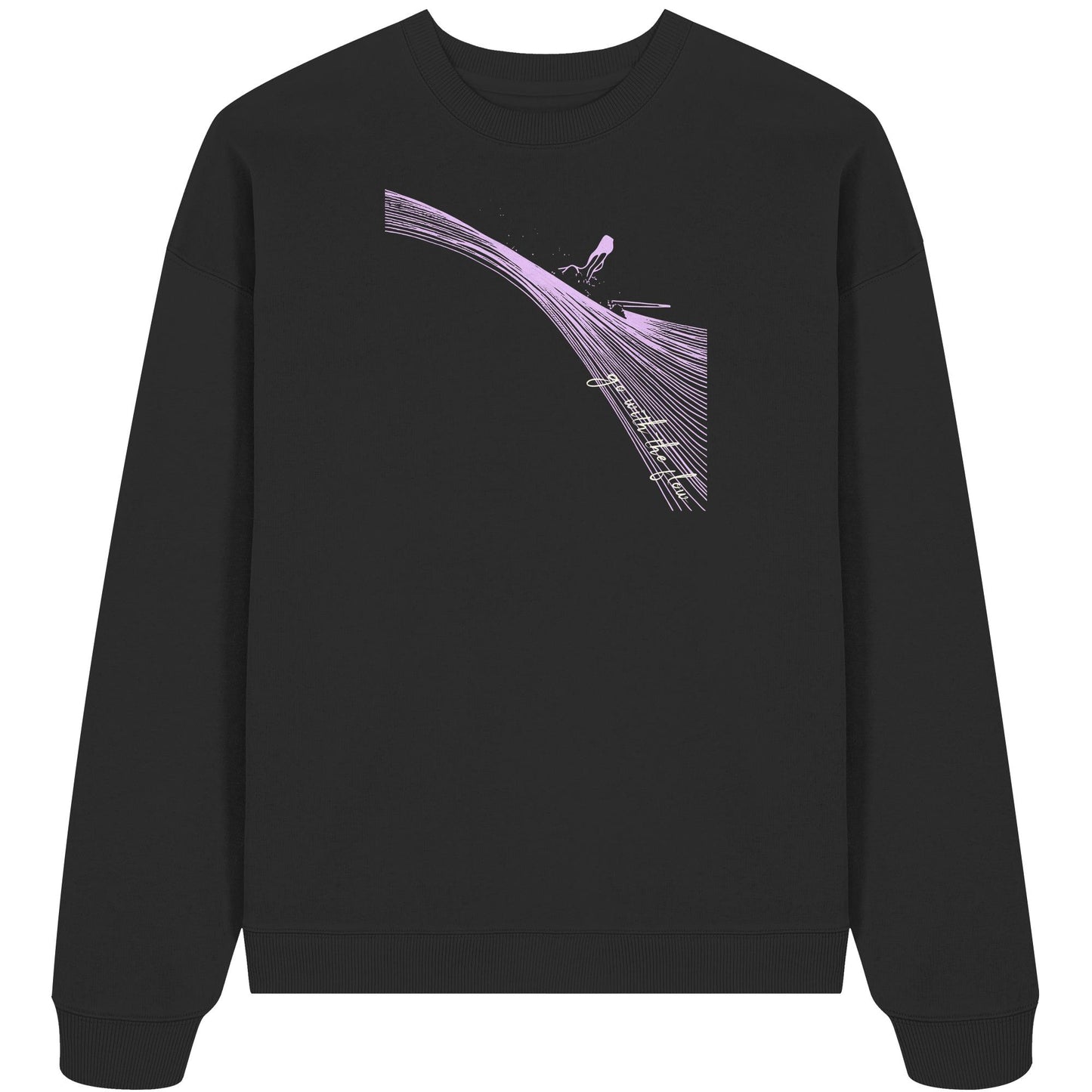 Surfgirl-go withe flow - Organic Oversize Sweatshirt