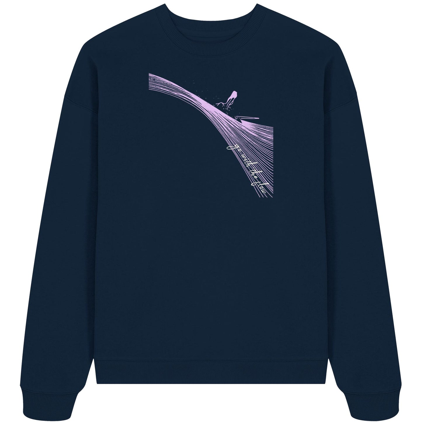 Surfgirl-go withe flow - Organic Oversize Sweatshirt