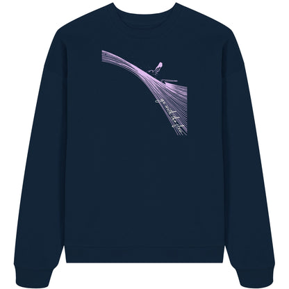 Surfgirl-go withe flow - Organic Oversize Sweatshirt