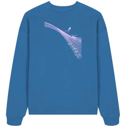 Surfgirl-go withe flow - Organic Oversize Sweatshirt