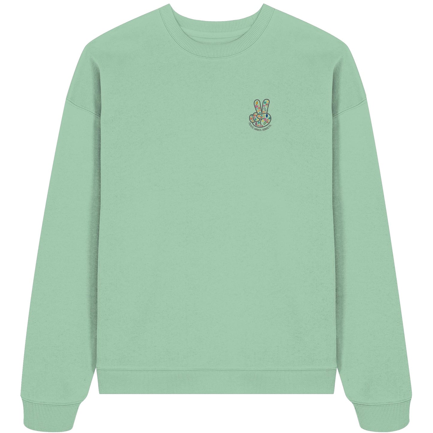 Peace. Waves. Sunsets. - Organic Oversize Sweatshirt