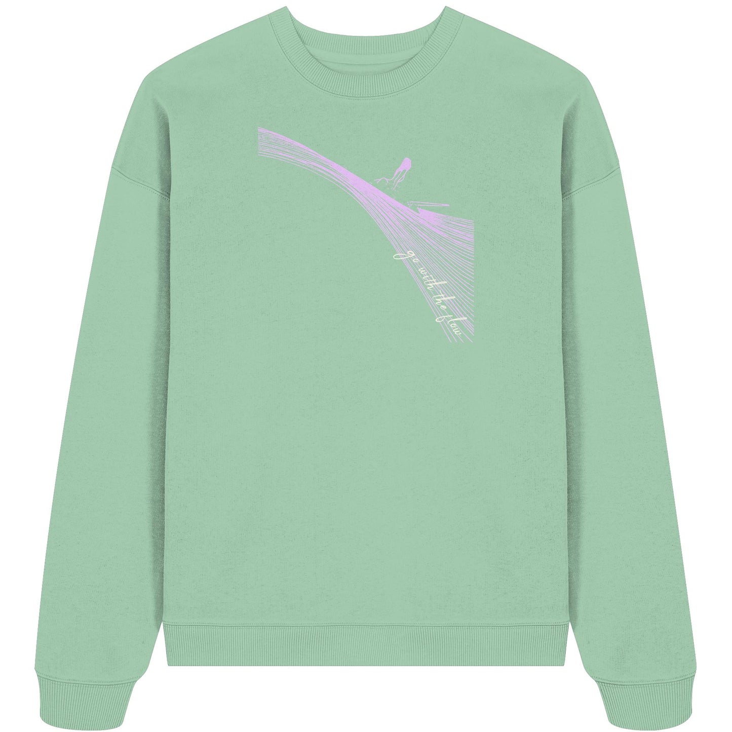 Surfgirl-go withe flow - Organic Oversize Sweatshirt