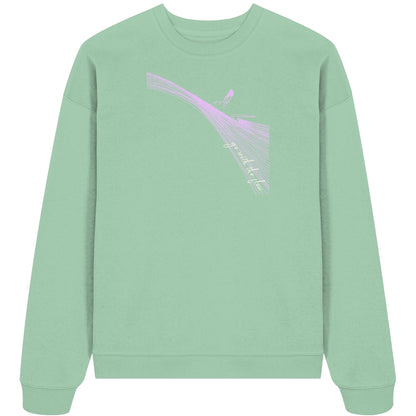 Surfgirl-go withe flow - Organic Oversize Sweatshirt