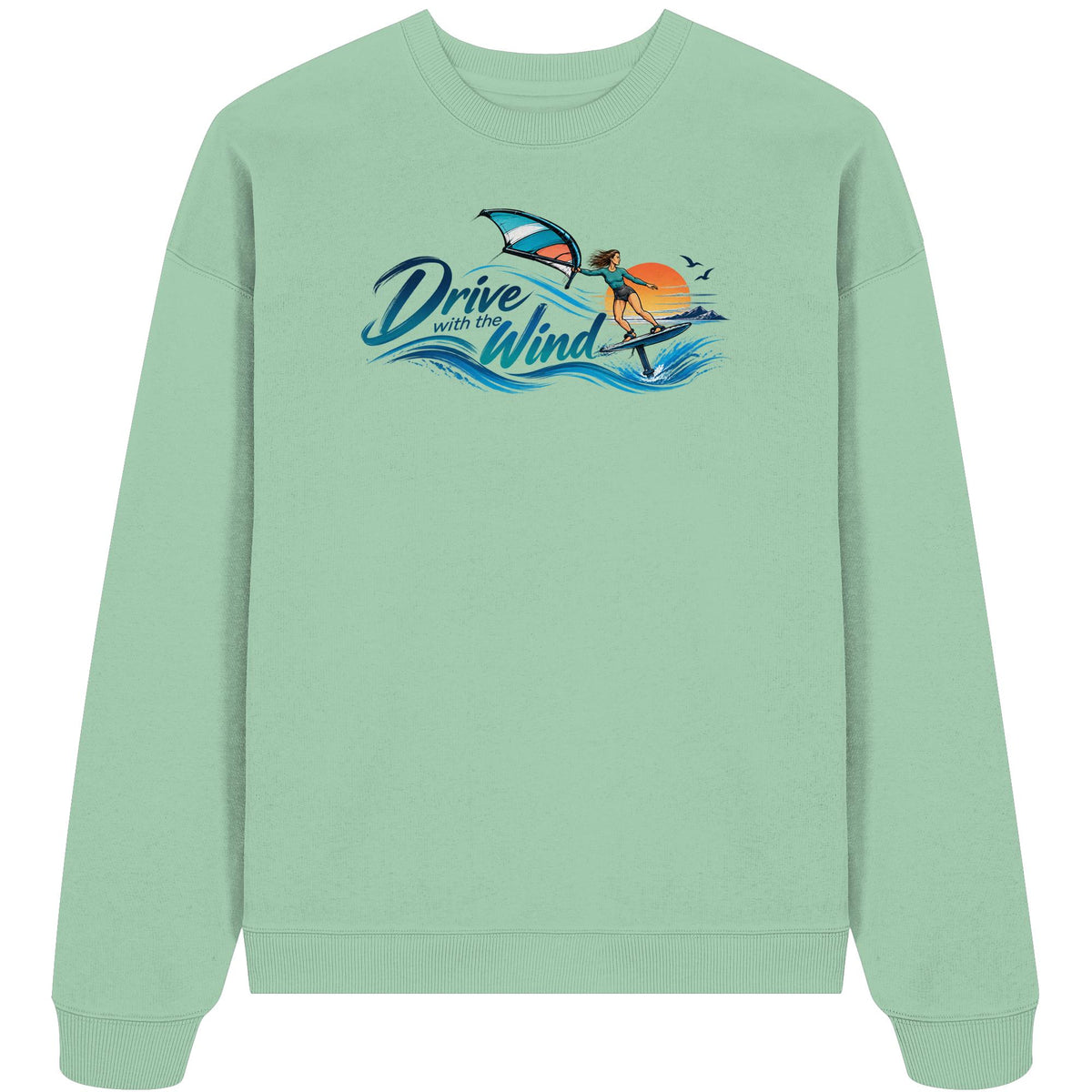 Wing-Drive With The Wind Kopie - Organic Oversize Sweatshirt