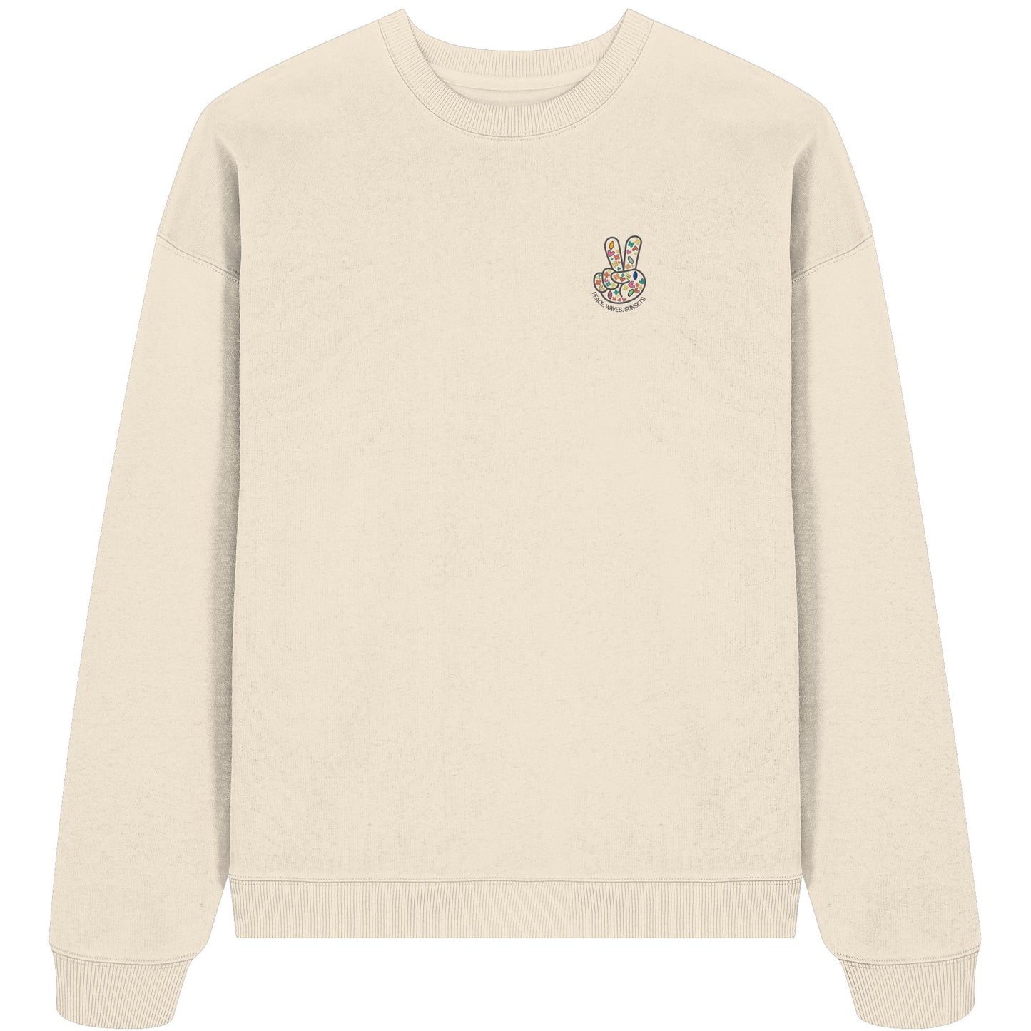 Peace. Waves. Sunsets. - Organic Oversize Sweatshirt