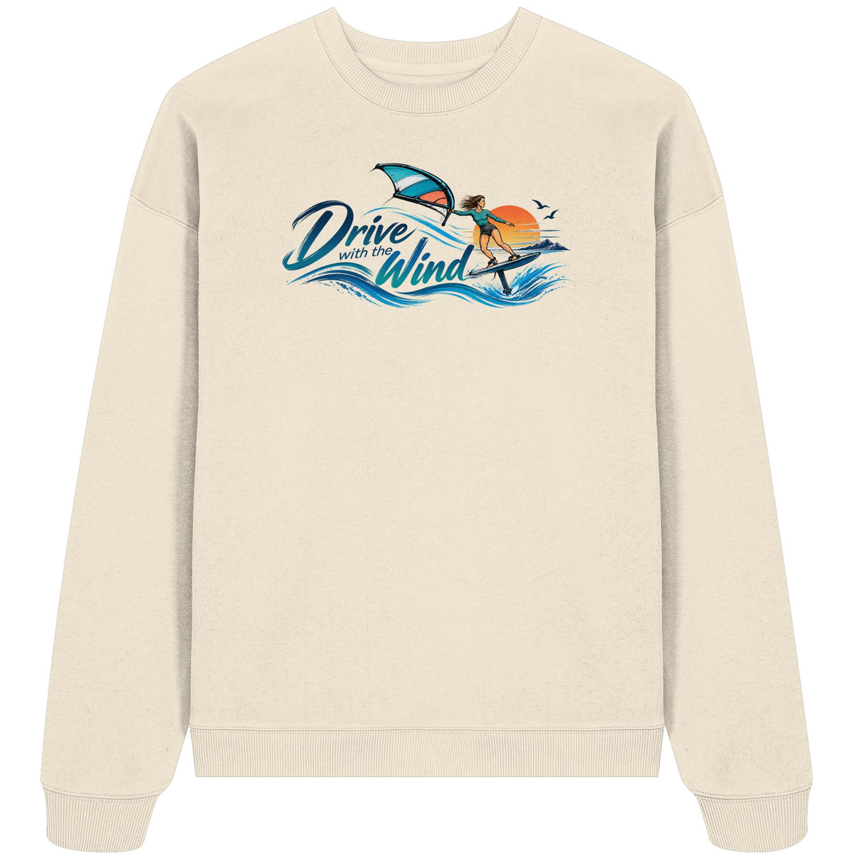 Wing-Drive With The Wind Kopie - Organic Oversize Sweatshirt