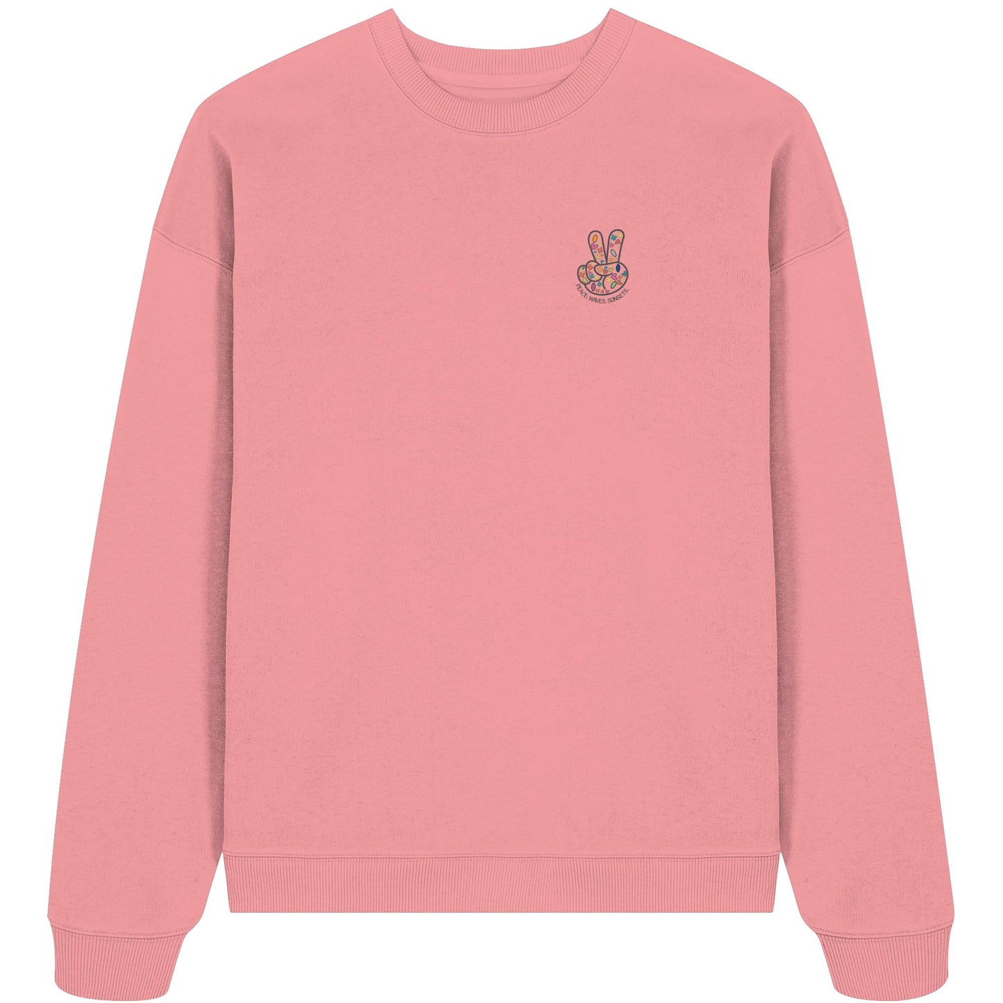 Peace. Waves. Sunsets. - Organic Oversize Sweatshirt