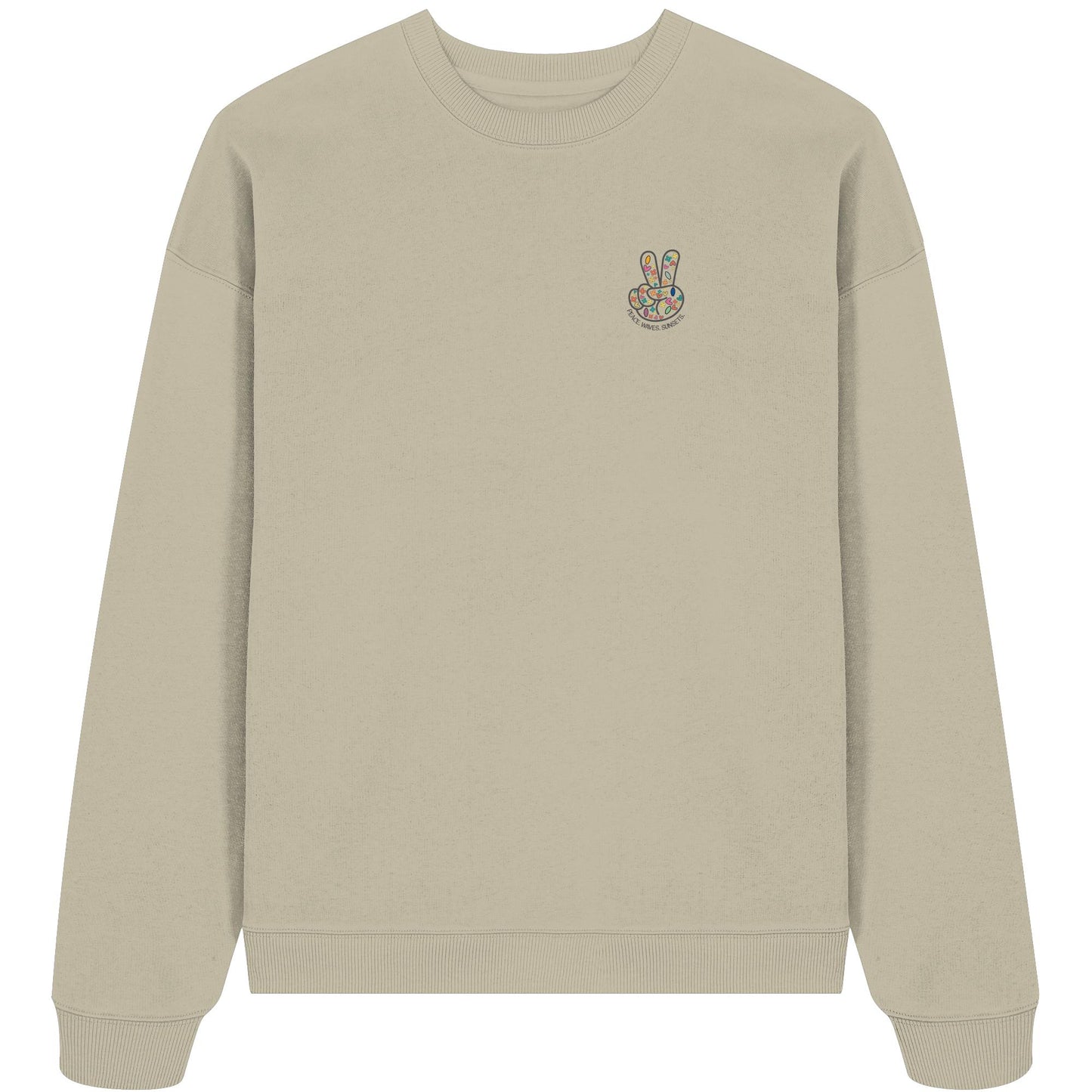 Peace. Waves. Sunsets. - Organic Oversize Sweatshirt