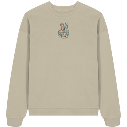 Peace. Waves. Sunsets. Frontdesign only - Organic Oversize Sweatshirt