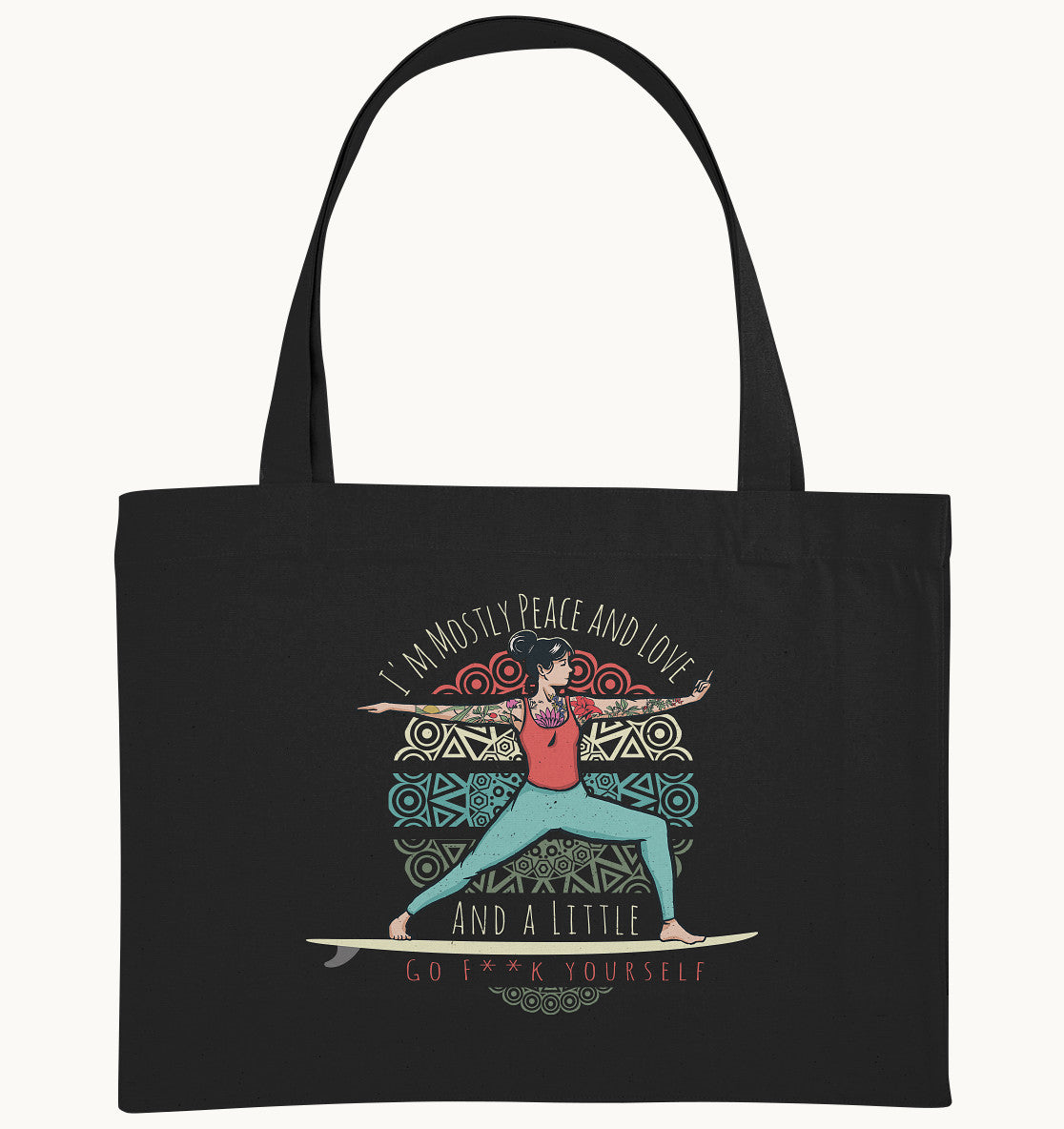 SUP-Yoga Peace and Love - Organic Shopping-Bag