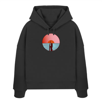 Sunsets of Happiness - Womens Organic Boxcut Hoodie