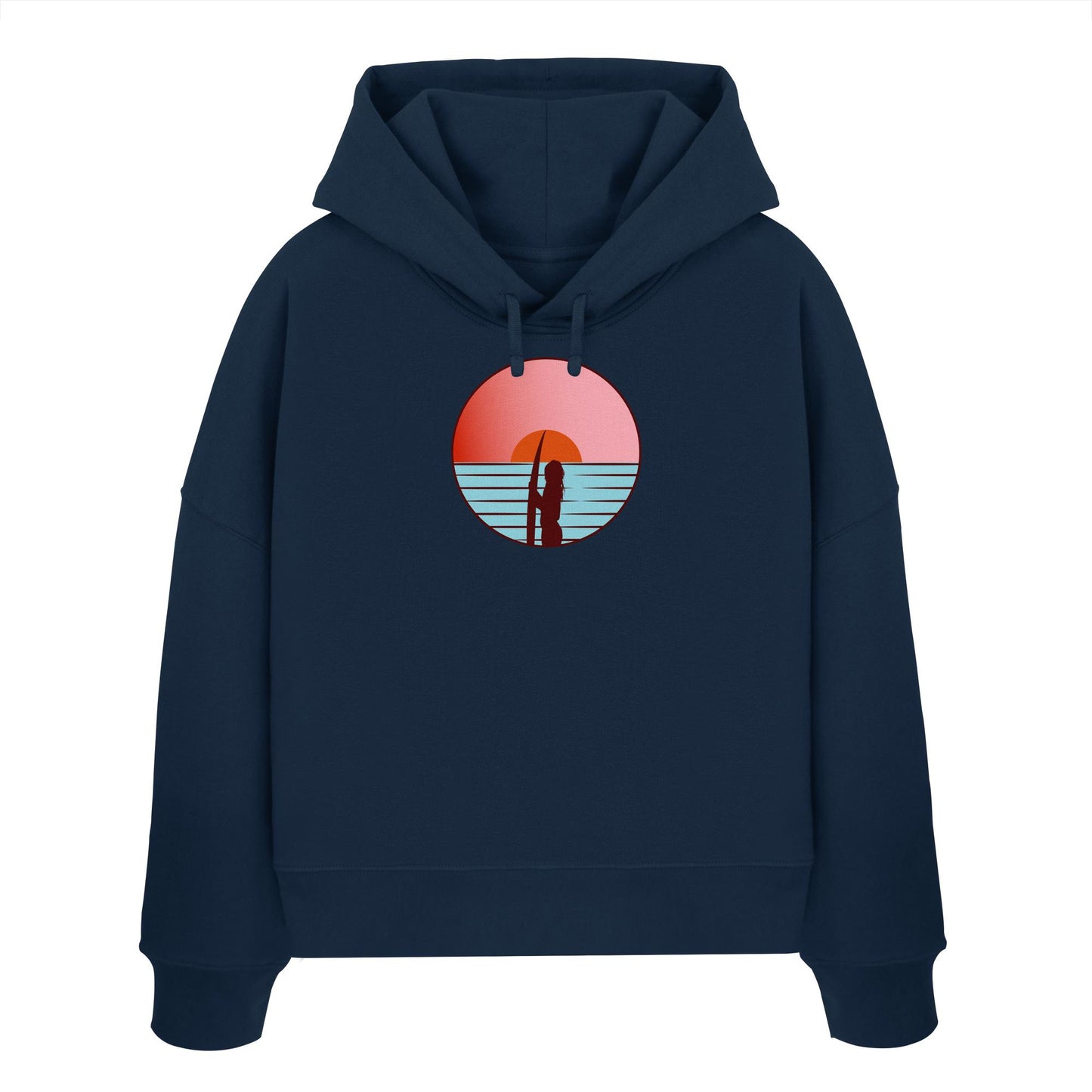 Sunsets of Happiness - Womens Organic Boxcut Hoodie