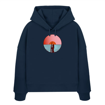 Sunsets of Happiness - Womens Organic Boxcut Hoodie