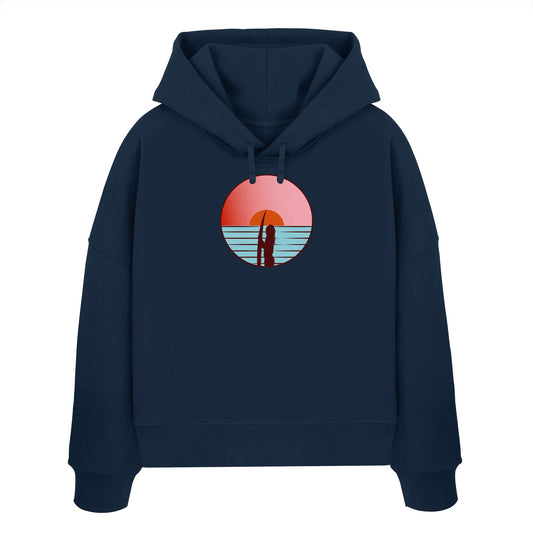 Sunsets of Happiness - Womens Organic Boxcut Hoodie