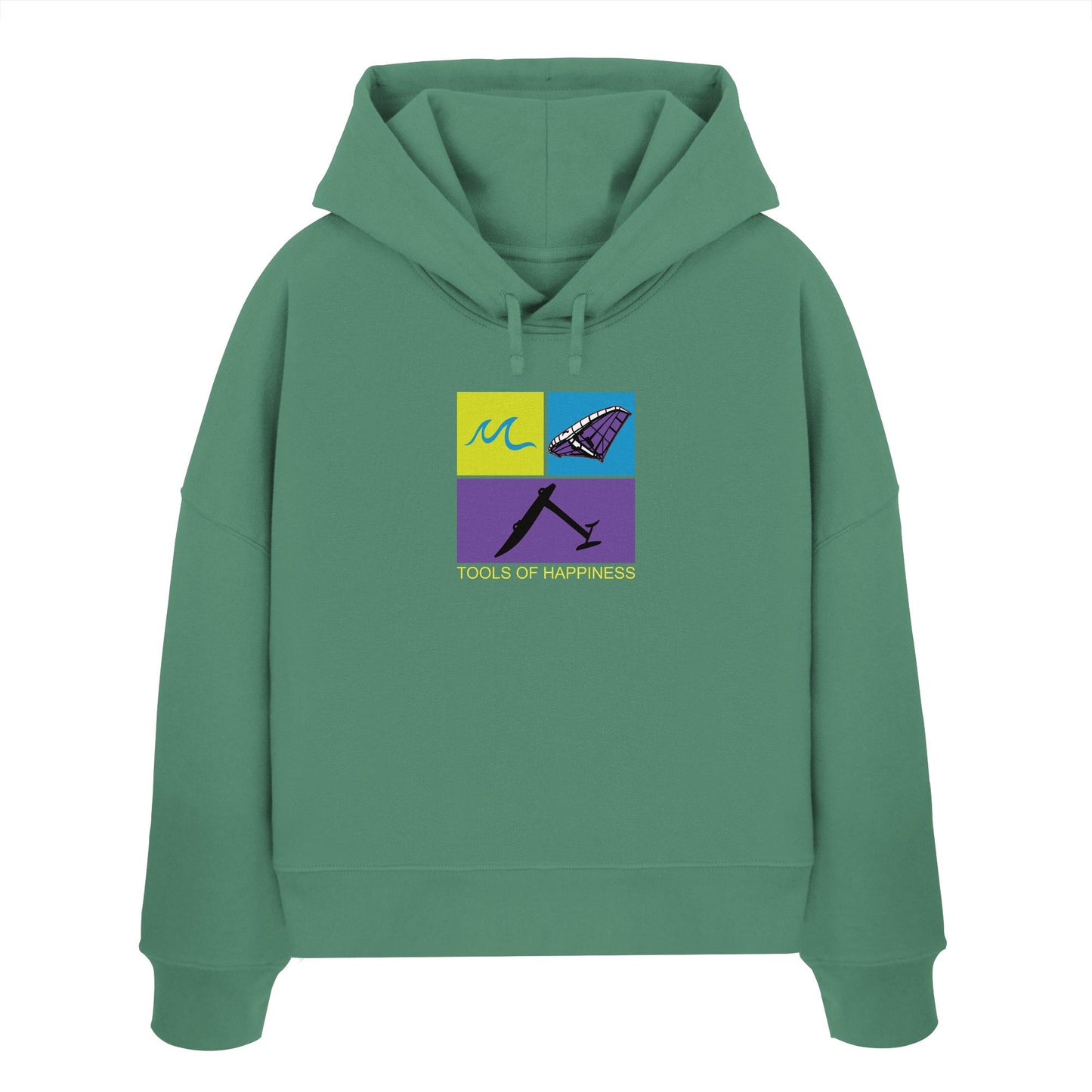 Wingoil-Tools for Happiness - Womens Organic Boxcut Hoodie