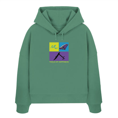 Wingoil-Tools for Happiness - Womens Organic Boxcut Hoodie