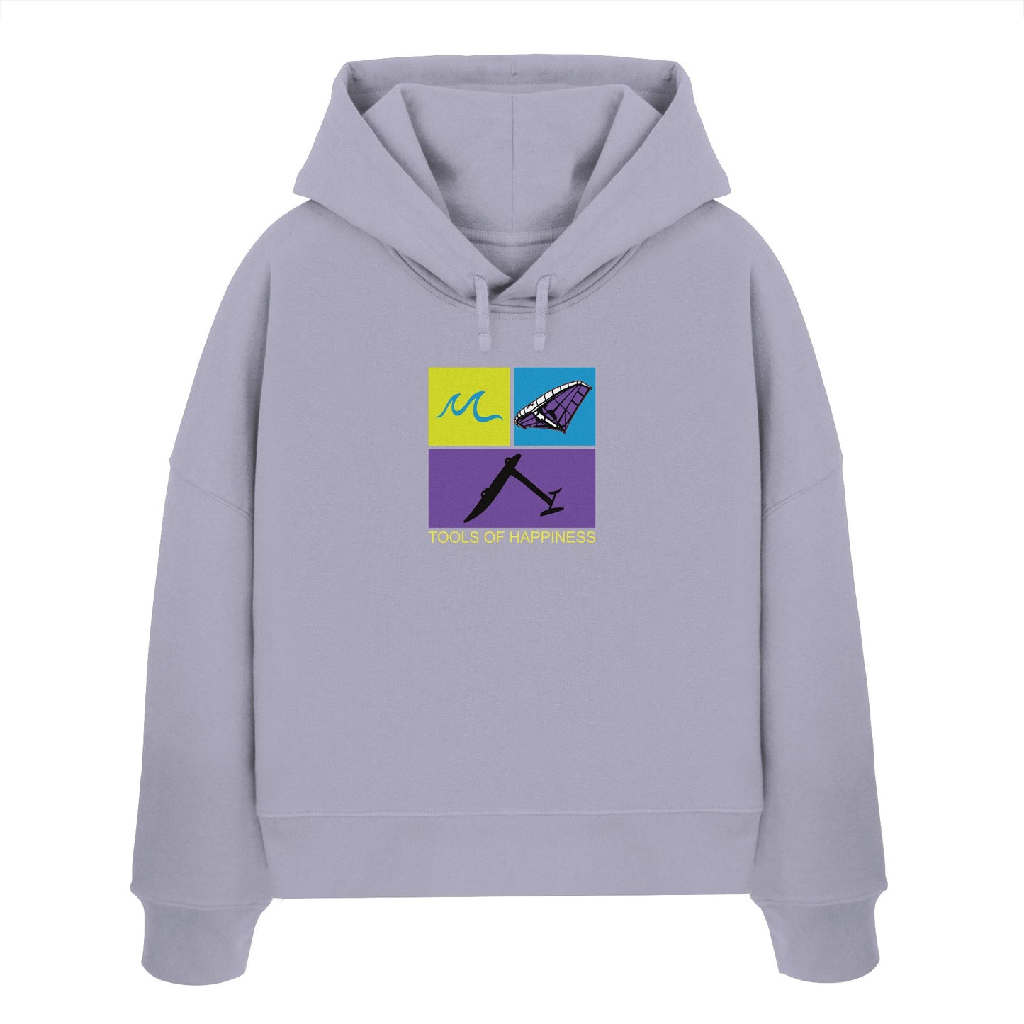 Wingoil-Tools for Happiness - Womens Organic Boxcut Hoodie