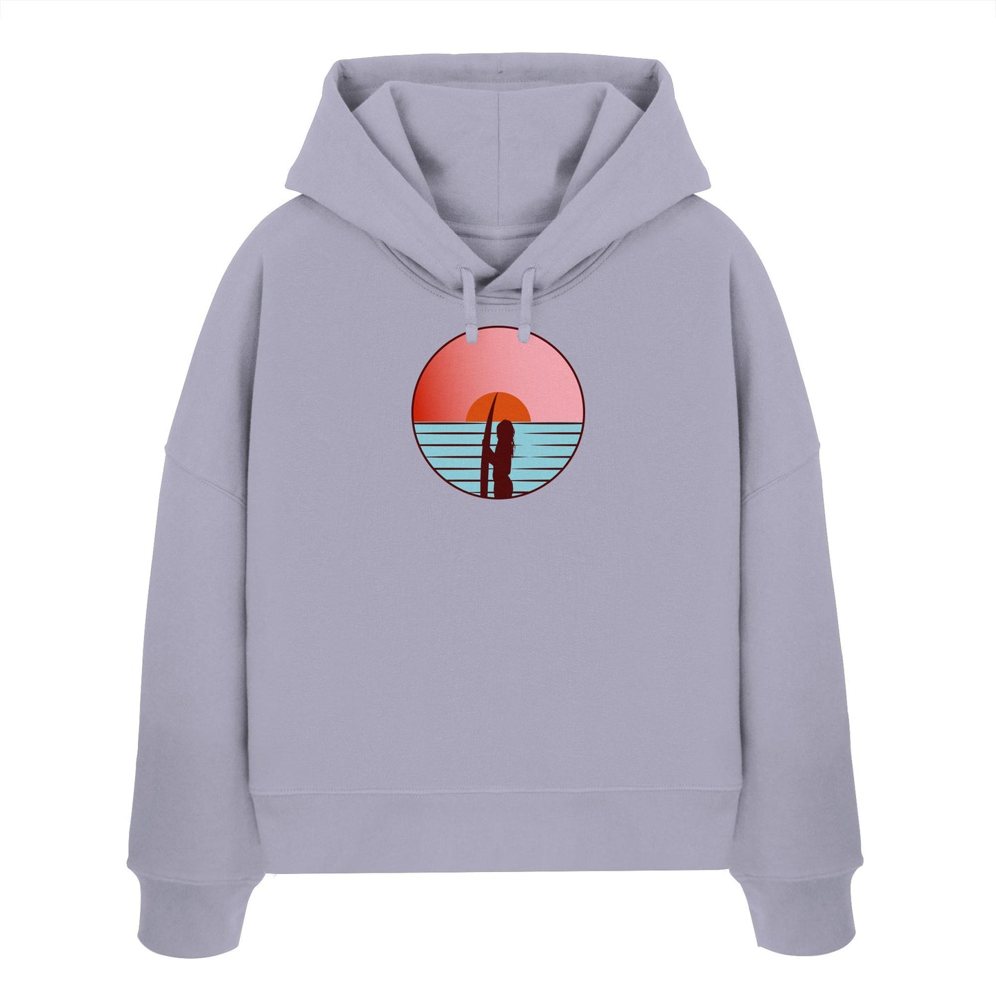 Sunsets of Happiness - Womens Organic Boxcut Hoodie