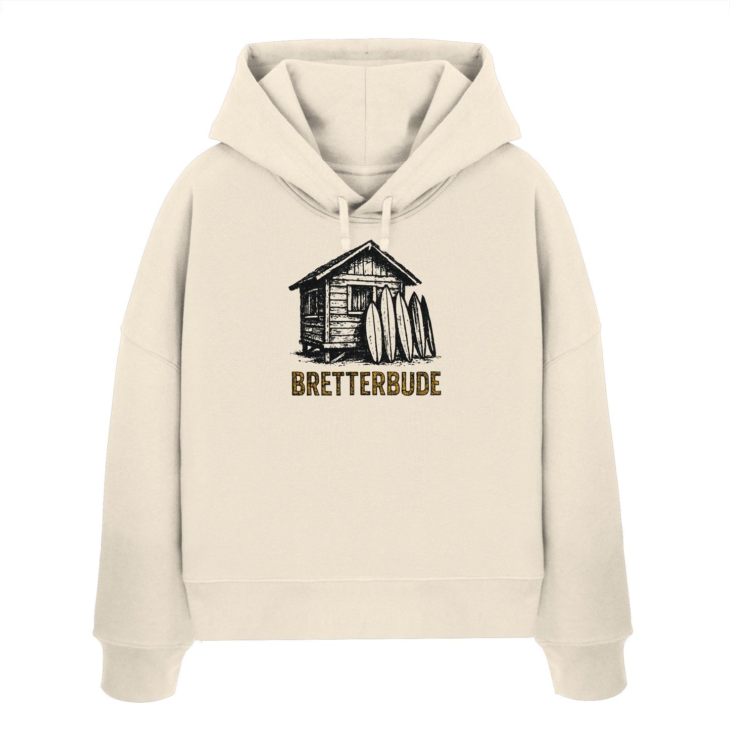 Achtung Bretterbude - Womens Organic Boxcut Hoodie