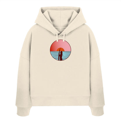 Sunsets of Happiness - Womens Organic Boxcut Hoodie