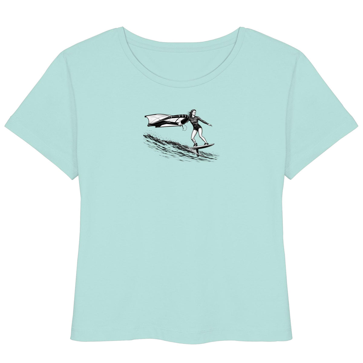Wingfoil Wave - Womens Organic Lightweight T-Shirt