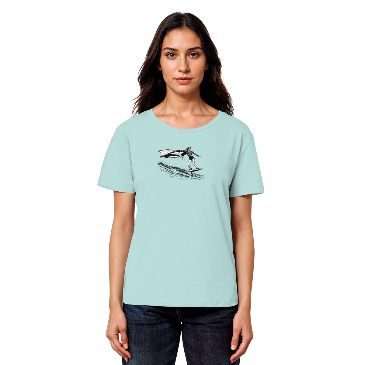 Wingfoil Wave - Womens Organic Lightweight T-Shirt