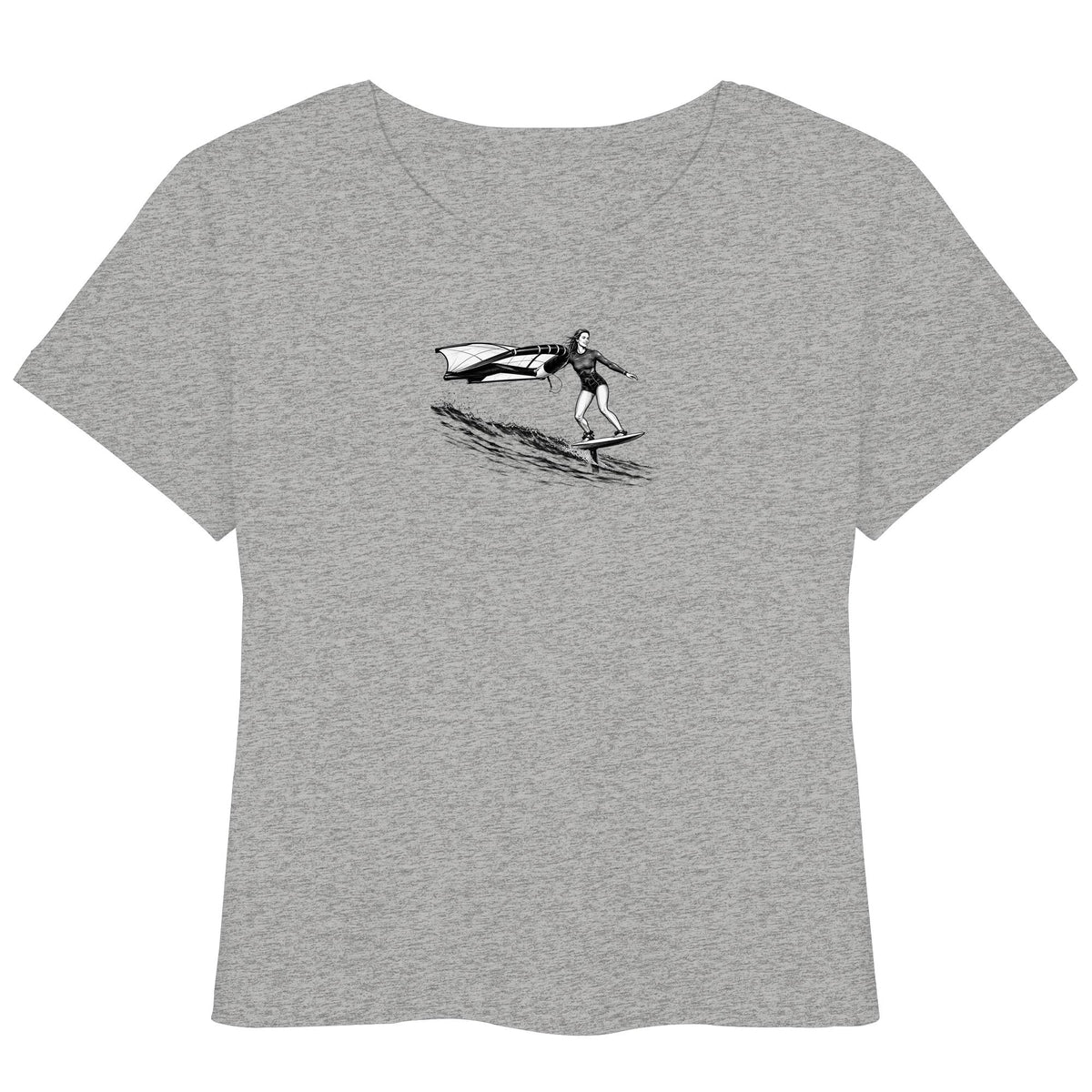 Wingfoil Wave - Womens Organic Lightweight T-Shirt