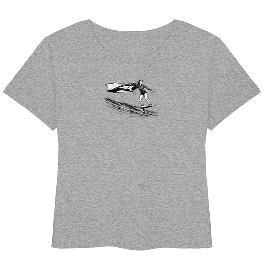 Wingfoil Wave - Womens Organic Lightweight T-Shirt