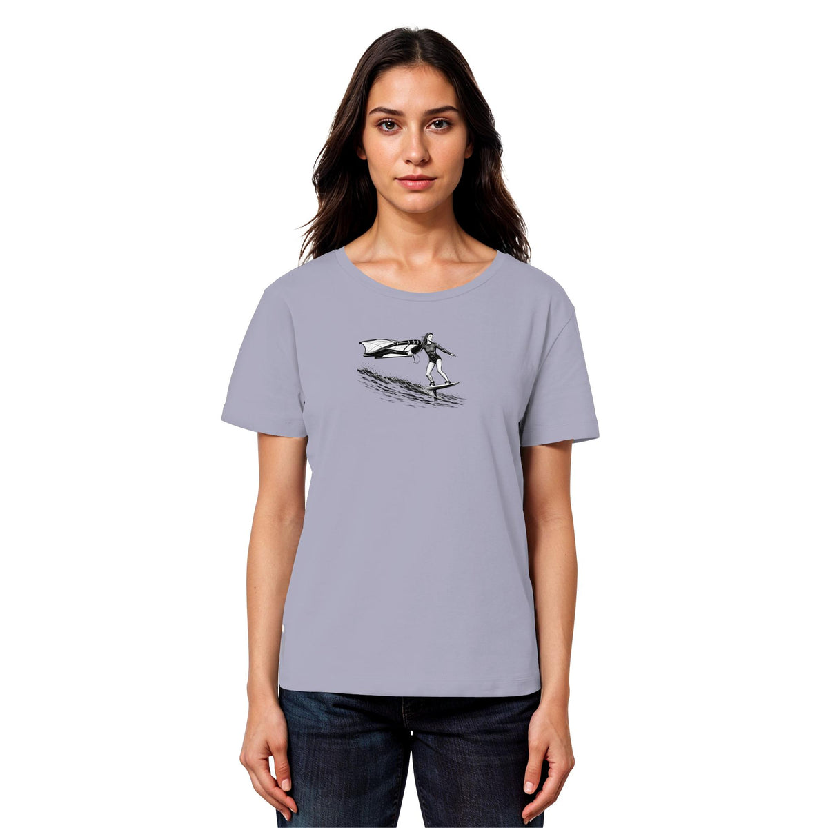 Wingfoil Wave - Womens Organic Lightweight T-Shirt