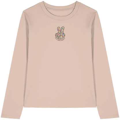 Peace. Waves. Sunsets. Frontdesign only - Womens Organic Longsleeve T-Shirt