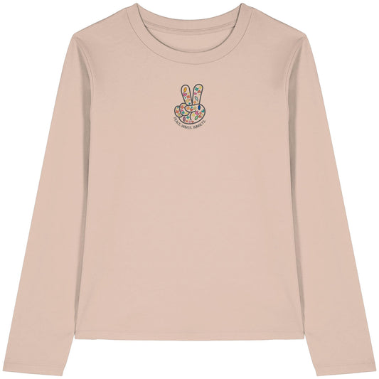 Peace. Waves. Sunsets. Frontdesign only - Womens Organic Longsleeve T-Shirt