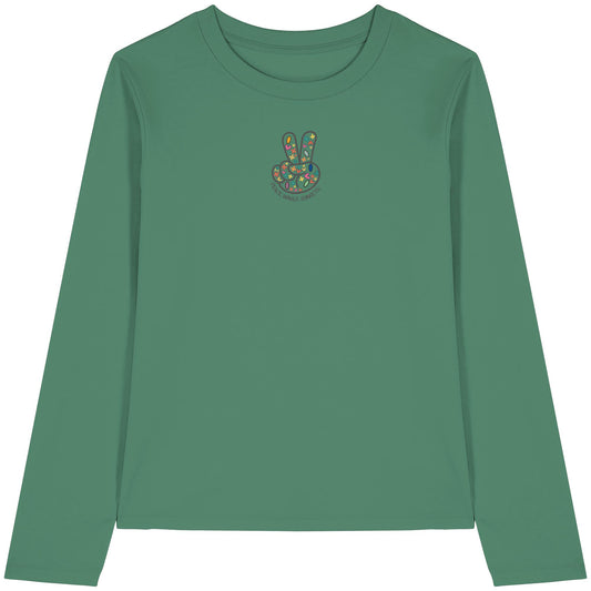 Peace. Waves. Sunsets. Frontdesign only - Womens Organic Longsleeve T-Shirt