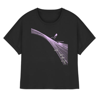 Surfgirl-go withe flow - Womens Organic Rolled Sleeves T-Shirt