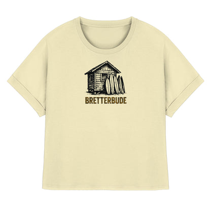 Achtung Bretterbude - Womens Organic Rolled Sleeves T-Shirt