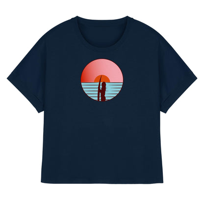 Sunsets of Happiness - Womens Organic Rolled Sleeves T-Shirt