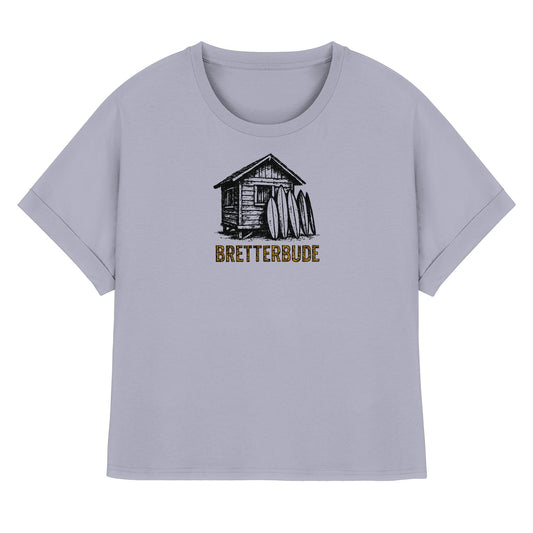 Achtung Bretterbude - Womens Organic Rolled Sleeves T-Shirt