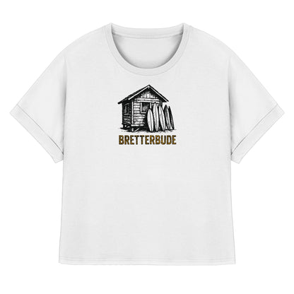 Achtung Bretterbude - Womens Organic Rolled Sleeves T-Shirt