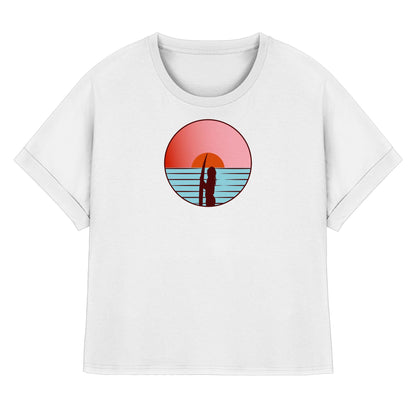 Sunsets of Happiness - Womens Organic Rolled Sleeves T-Shirt