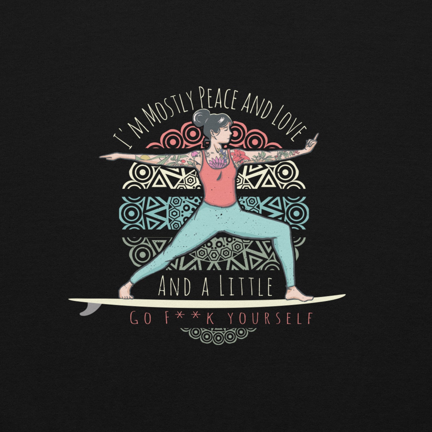 SUP Yoga- Peace and Love Damen Hoodie