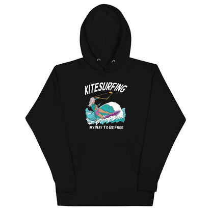 Kitesurfing My Way To Be Free Hoodie