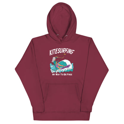 Kitesurfing My Way To Be Free Hoodie