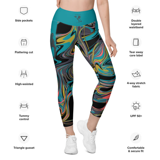 Stand Up Paddling- My way to be free SUP-Leggings mit Taschen