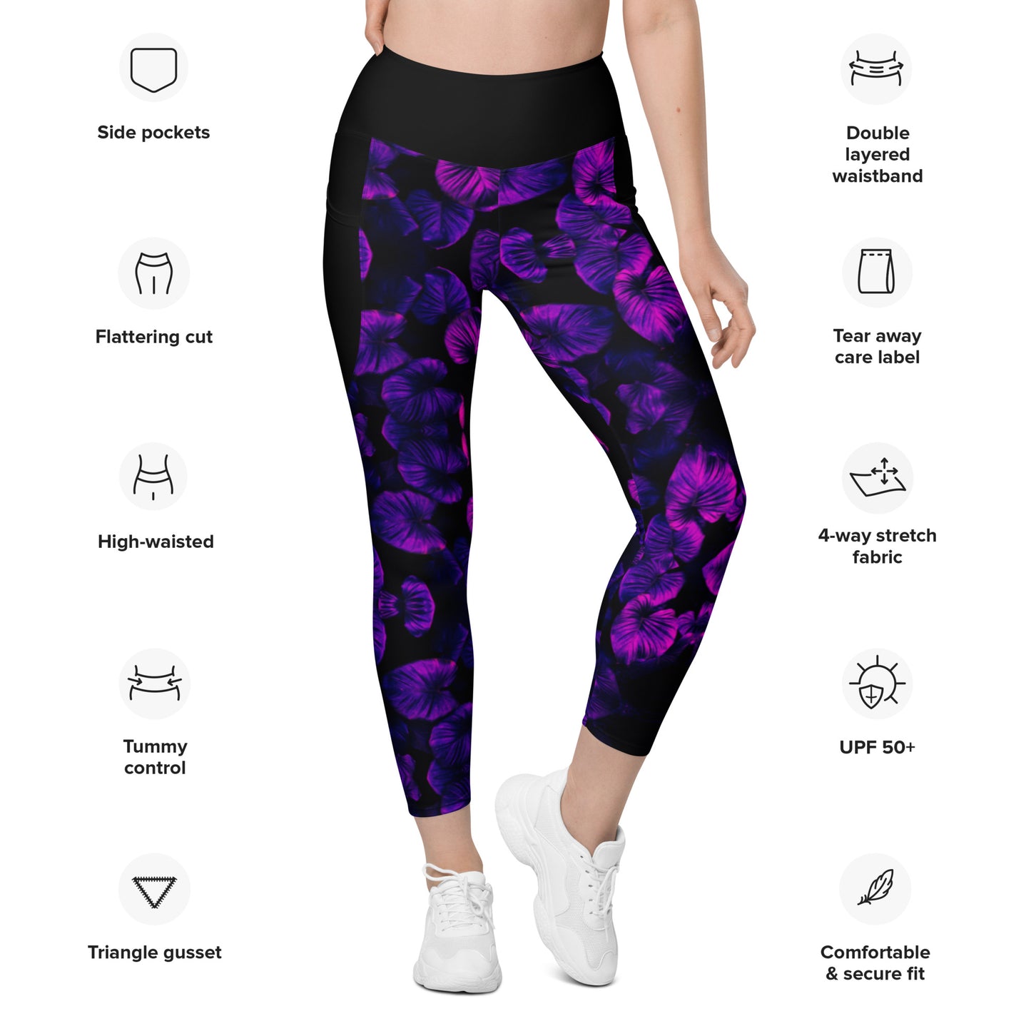 Let´s get Salty Flower Leggings mit Seitentaschen