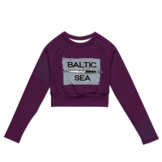 Sup-Baltic Sea recyceltes langarm Crop Top mit UV-Schutz