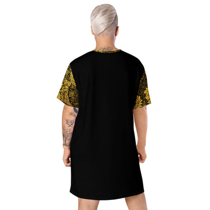 T-Shirt-Kleid Spatzelsup Gold-Flowers