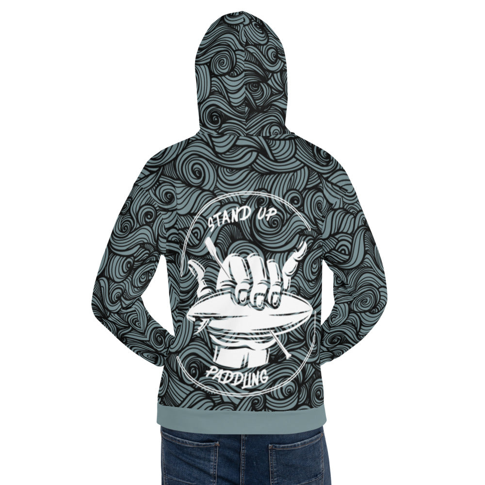 Sonderedition-Stand Up Paddling Crazy Wave-Hang Loose Style-Unisex Hoodie